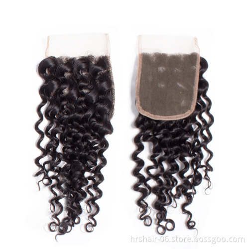 Best Price Top Quality Virgin Indian Hair Lace Closure Hair deep wave bundles with  lace closure